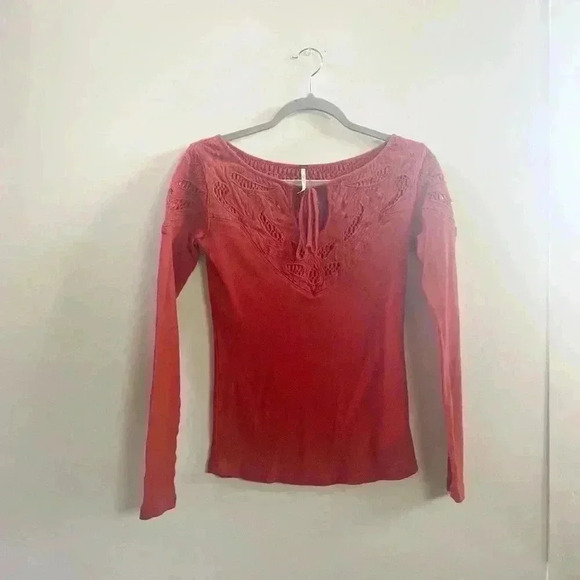 Free people lace long sleeve top - Picture 1 of 5